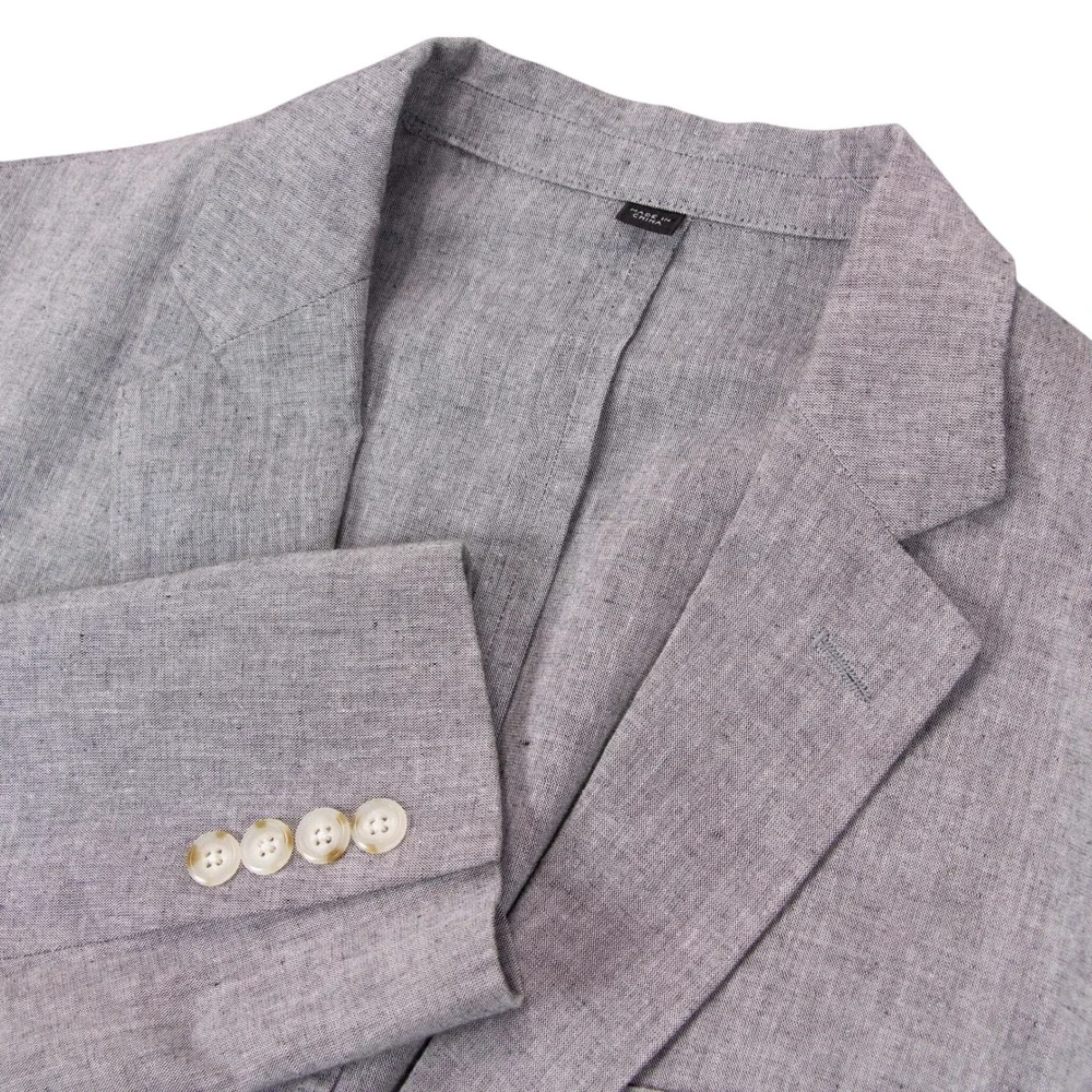 J Crew Ludlow Men 40R Slim Gray Linen Blnd Unstructured Blazer Sport Coat Jacket